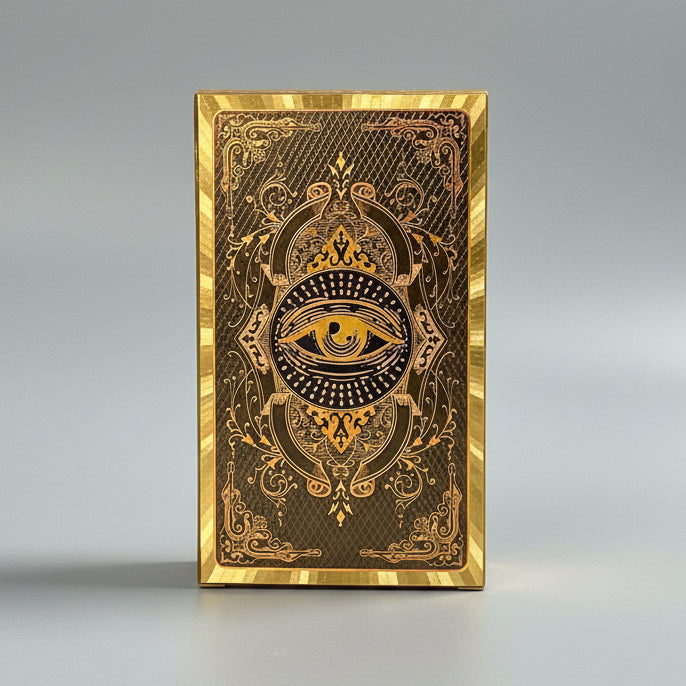 Golden Foil Tarot Cards - Bilingual English & Espanol