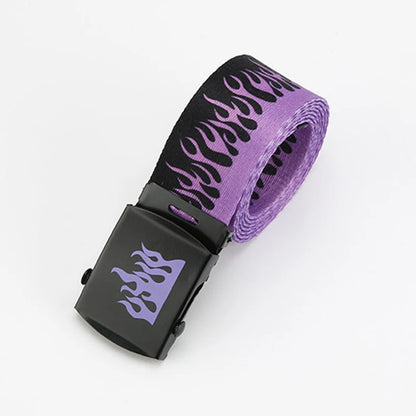Ultraviolet flame web belt