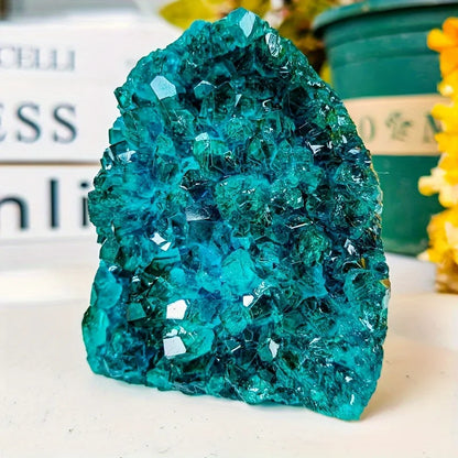 Blue aura quartz cluster, large size