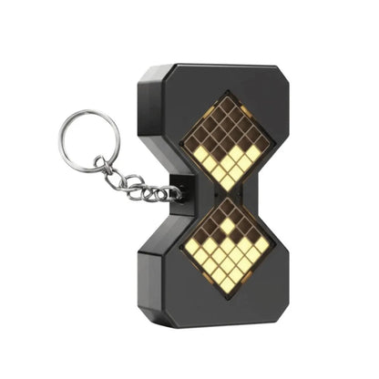Black LED hourglass keychain product shot