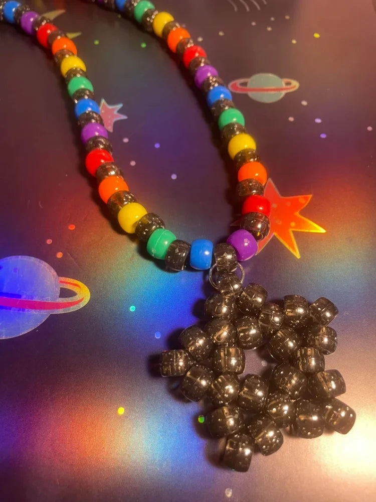 03 Smoke Signal kandi star necklace