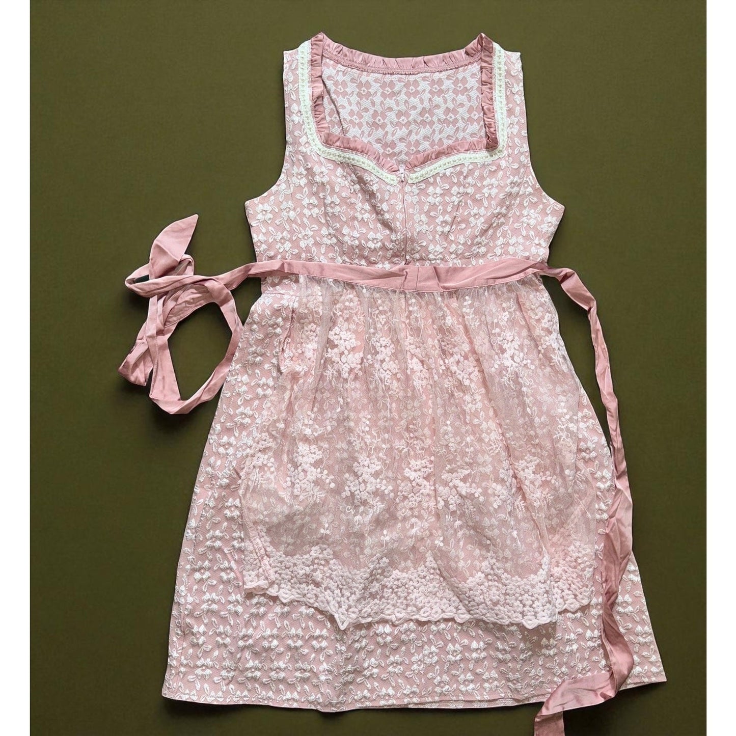 Baby Pink Lace Dirndl Dress Klara