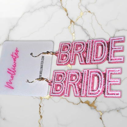 Glitter Bride Dangle Earrings