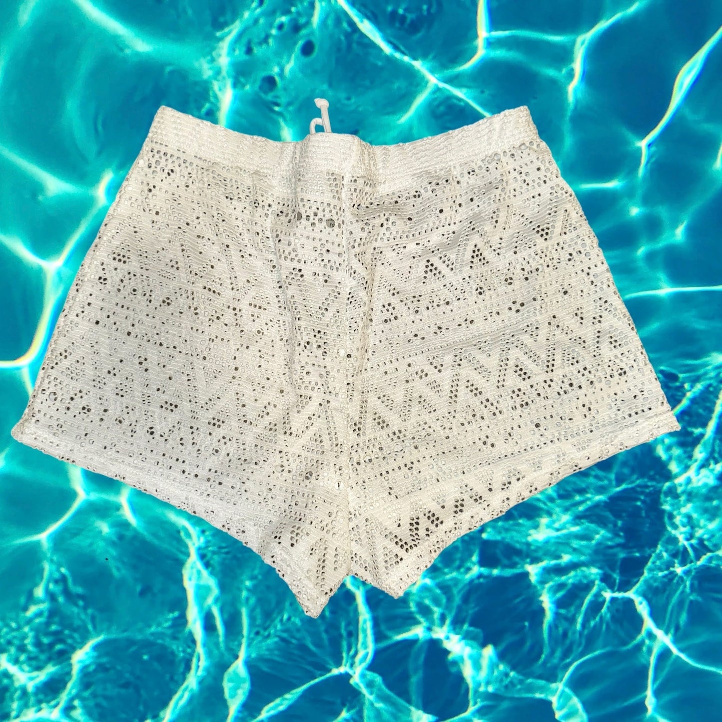Sunny Waves Knit Shorts - Pearl