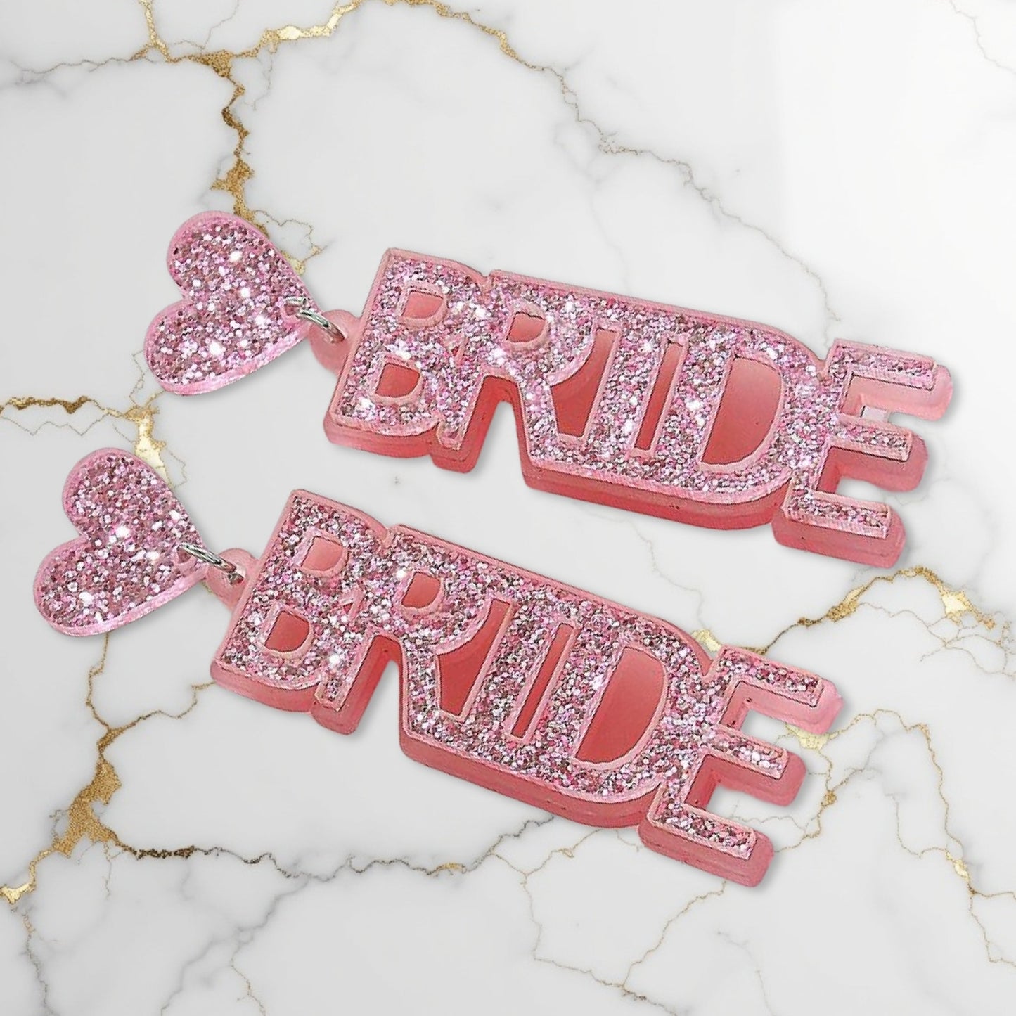 Blushing Bride Sparkle Dangle Earrings