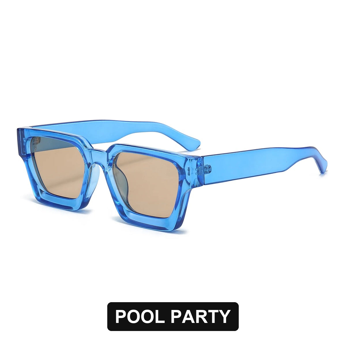 Pool Party chunky square sunglasses