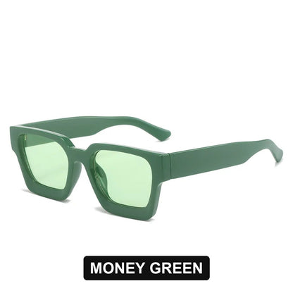 Money Green chunky square sunglasses