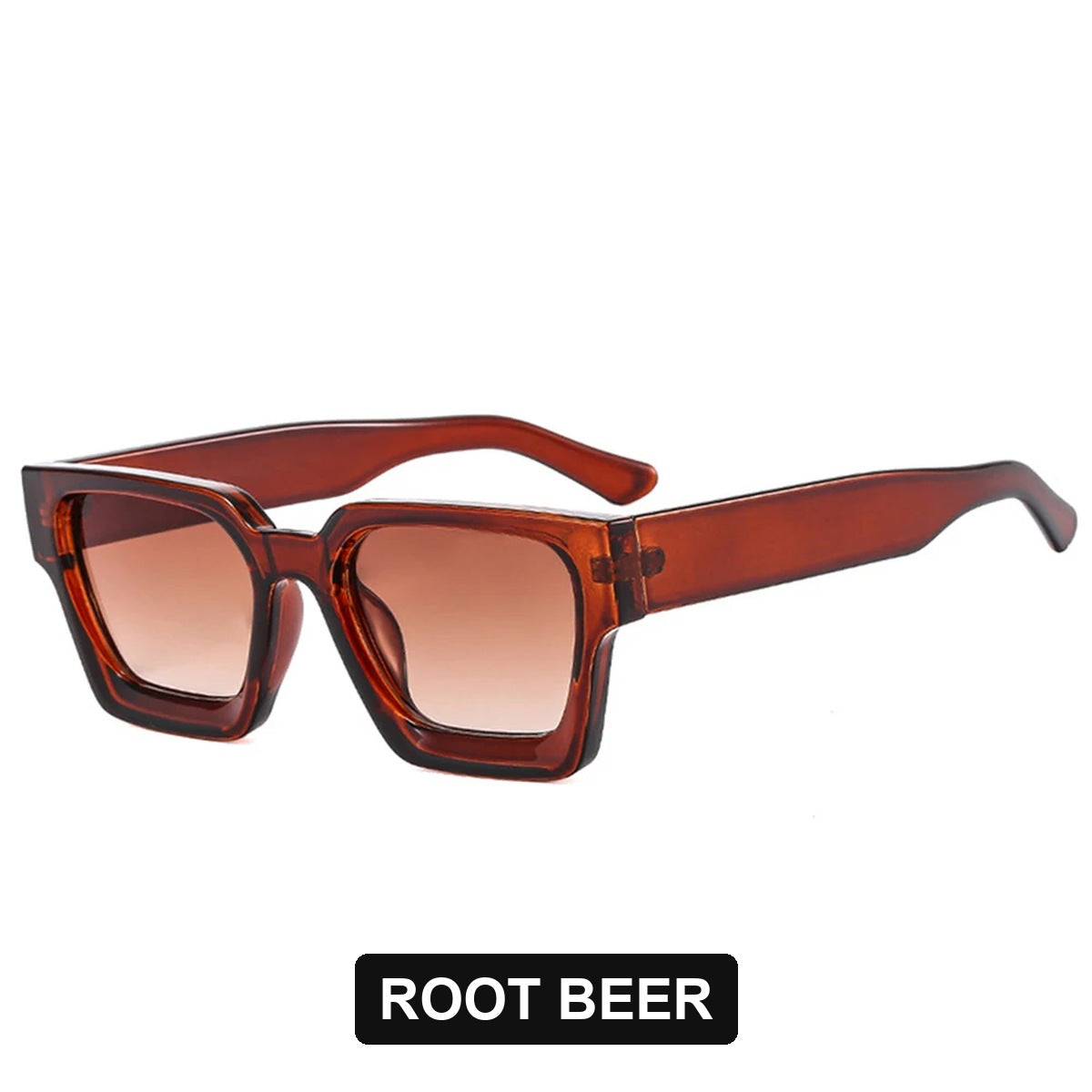 Root Beer chunky square sunglasses