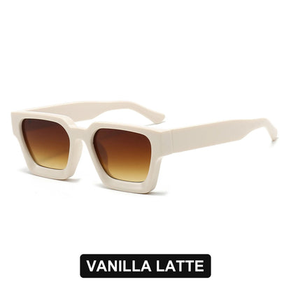 Vanilla Latte chunky square sunglasses