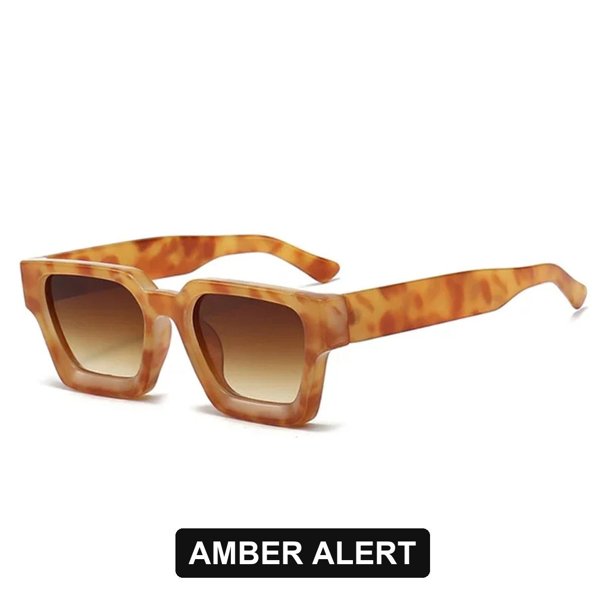 Amber Alert chunky square sunglasses