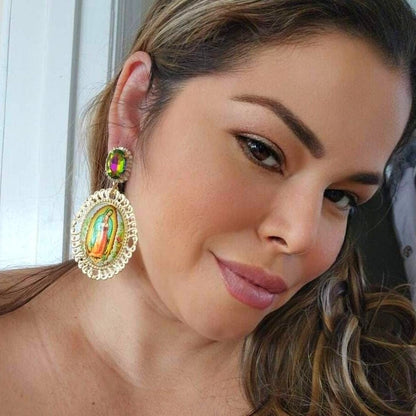 Guadalupe Glow Gold Ornate Earrings