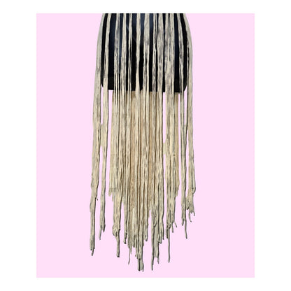 Sandy Fringe Knit Beach Maxi Dress
