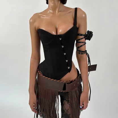 Nightshade corset top front detail