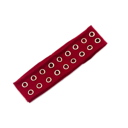 Blood Red eyelet stretch headband