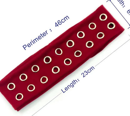 Siren Red grommet stretch headband