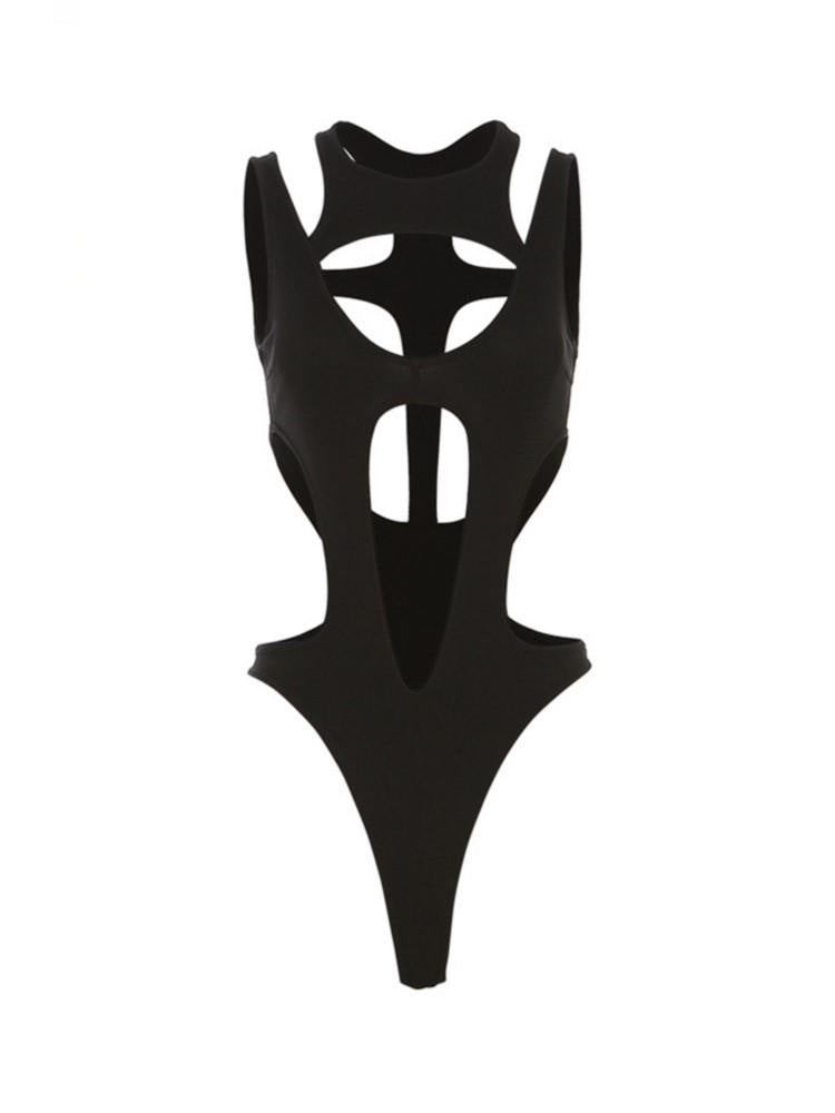 Hollow Point cutout bodysuit flat lay