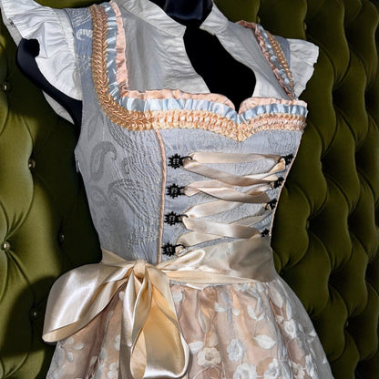 Light Blue Floral Dirndl Dress Liesl
