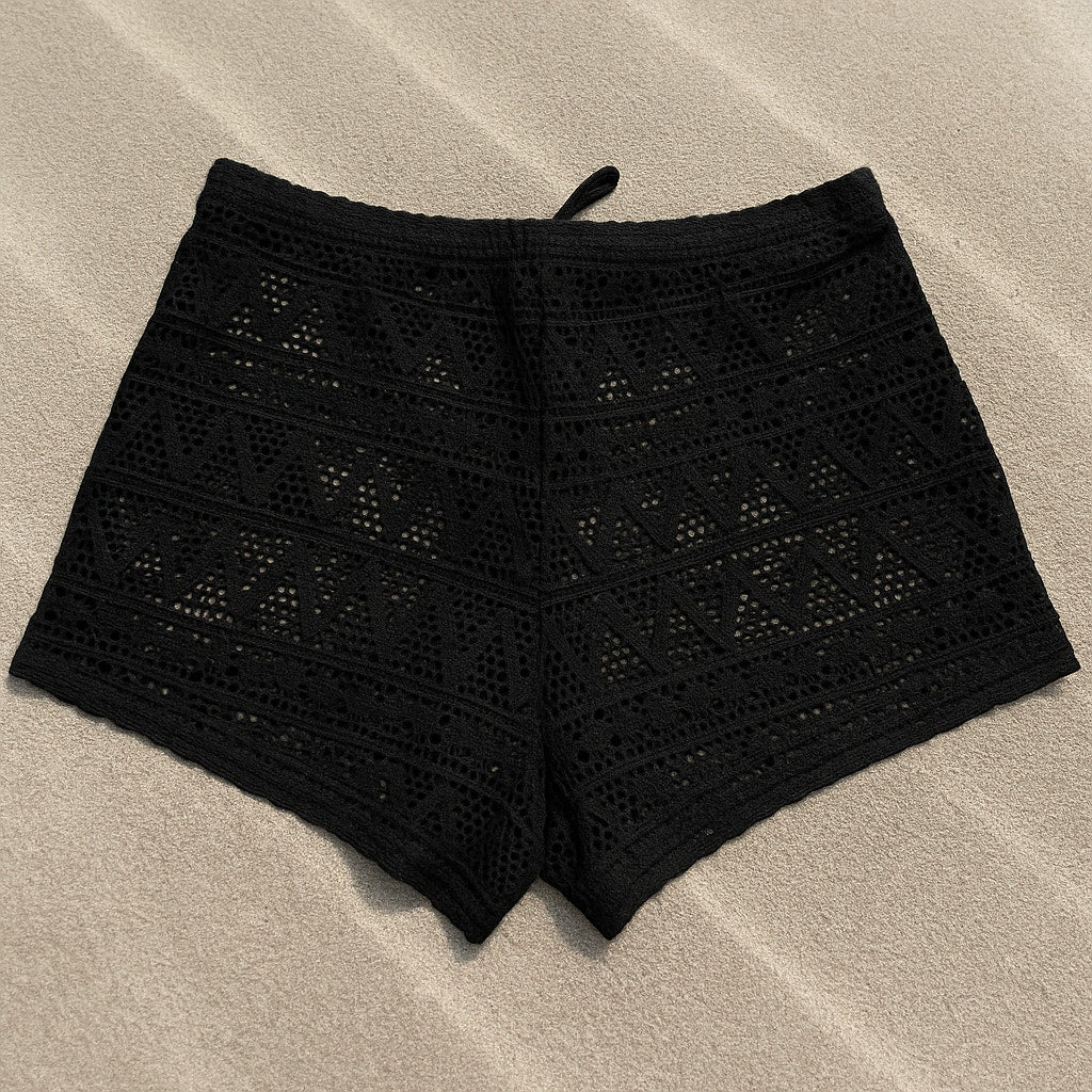Sunny Waves Knit Shorts - Midnight