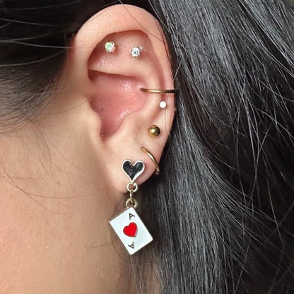 Playing Card Dangle Earrings