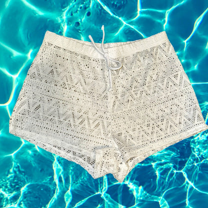 Sunny Waves Knit Shorts - Pearl
