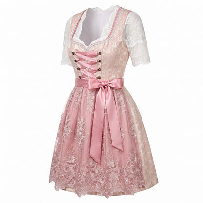 Pink Lace Dirndl Dress Annika