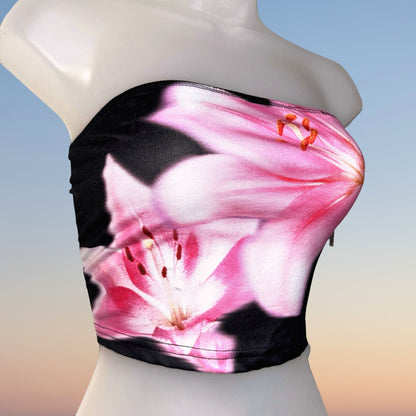 Lily Noir Bloom Tube Top