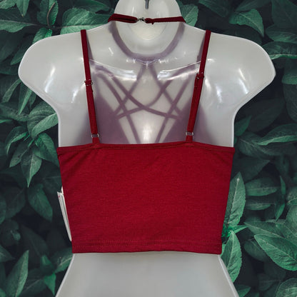 Crimson Pentagram Adjustable Crop Tank