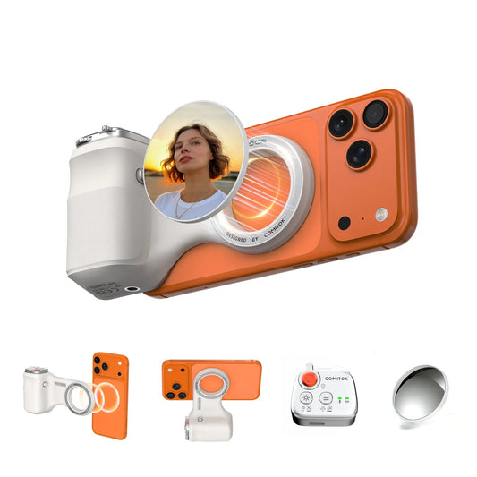 Main Character magnetic camera grip shown in all four colorways