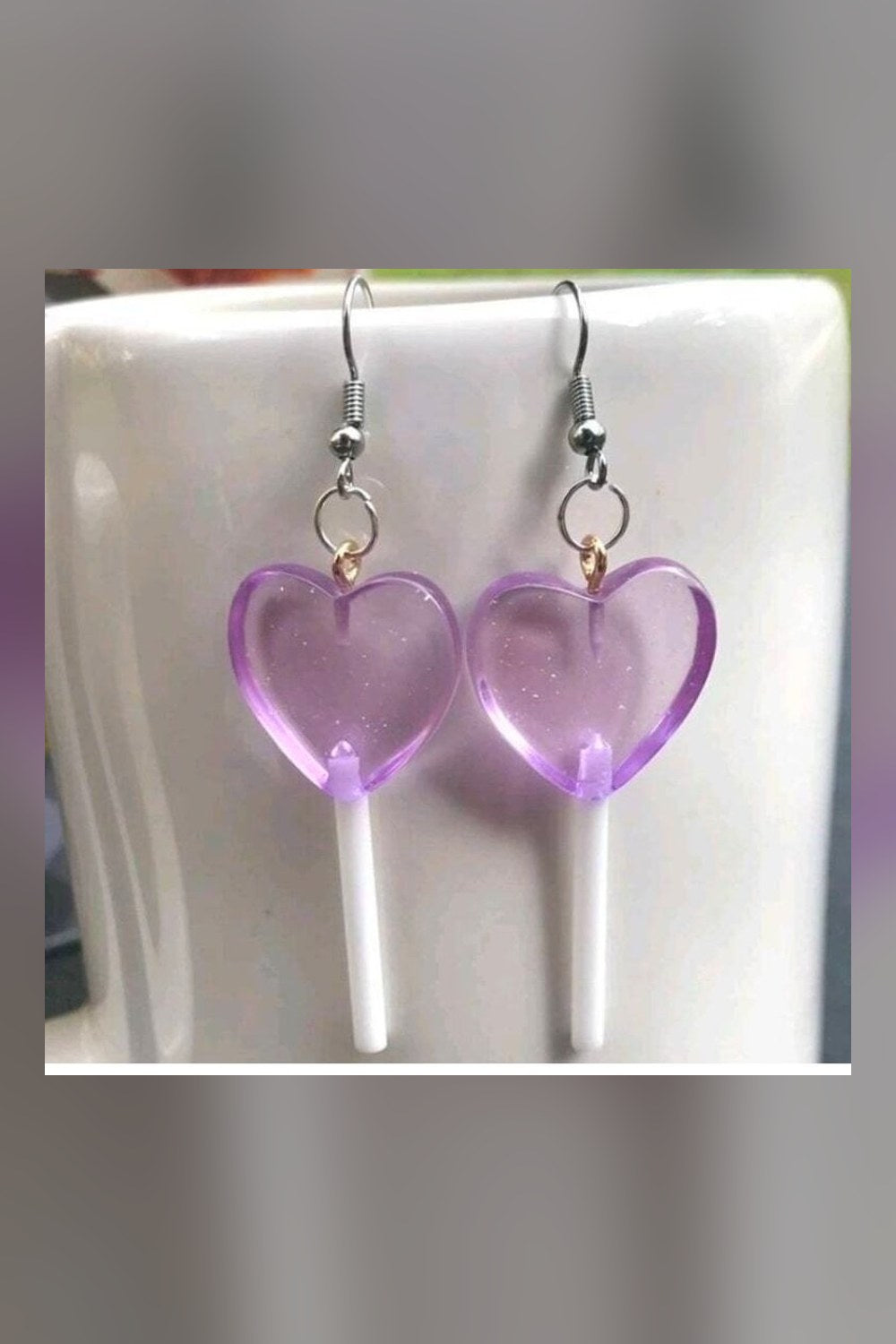 Sugar Rush Purple Lollipop Drop Earrings