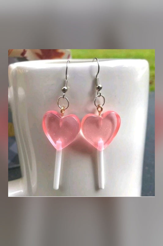 Sugar Rush Pink Lollipop Drop Earrings