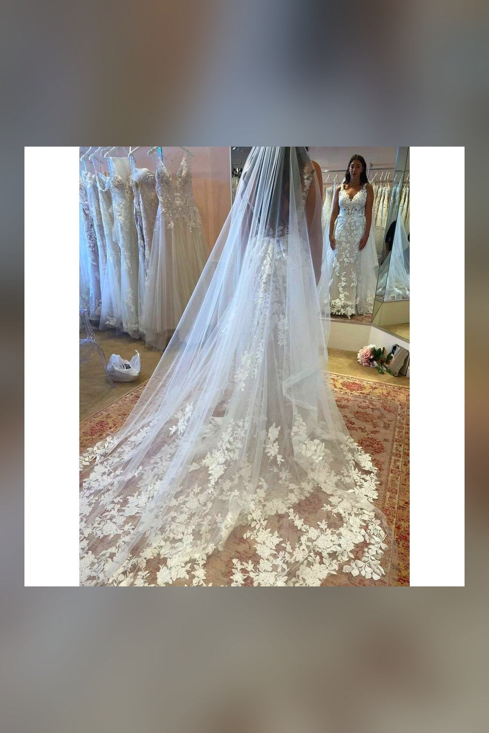Extra Long Ivory Bridal Veil
