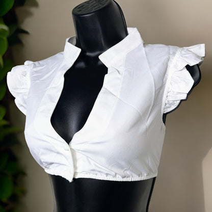 Ruffle Sleeve Dirndl Blouse Aurora