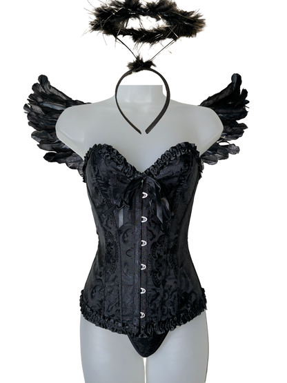 Jacquard Lace Up Sweetheart Corset Costume