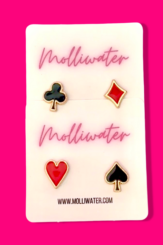 Card Suit Stud Earrings