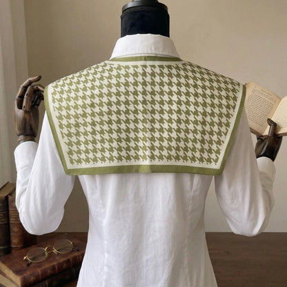 Old Money Houndstooth Art Collar