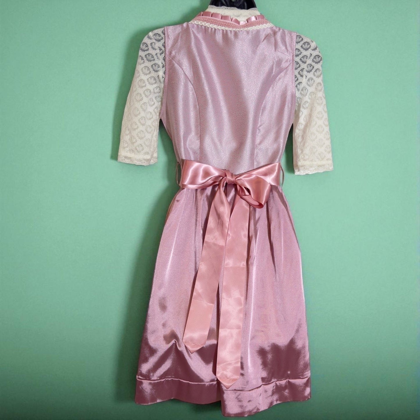 Pink Floral Lace Dirndl Dress Ingrid