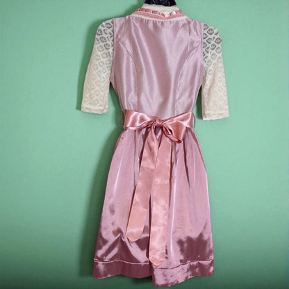 Pink Floral Lace Dirndl Dress Ingrid