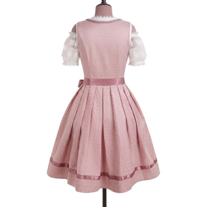 Pink Mauve Lace Dirndl Dress Romy