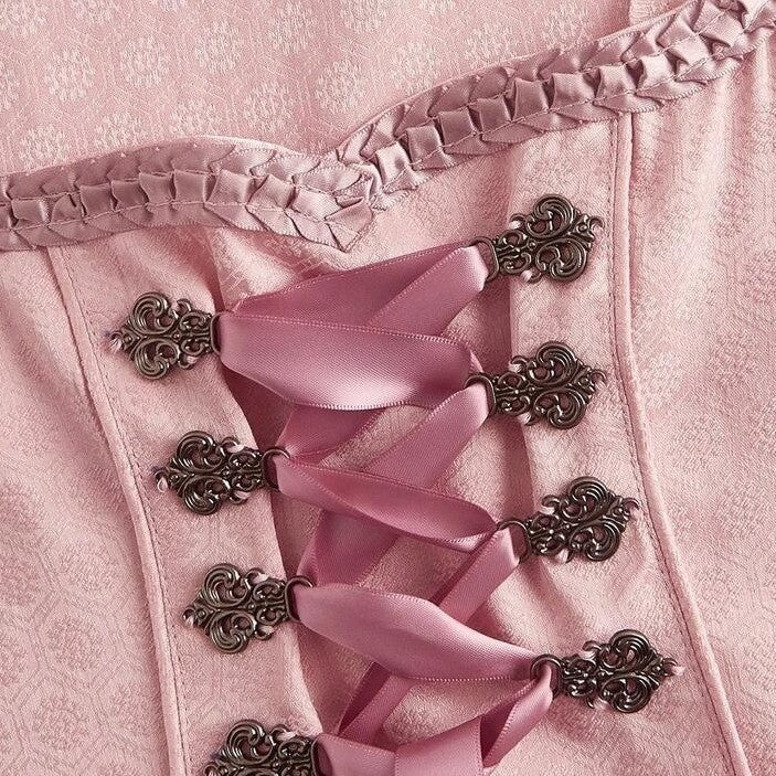 Pink Mauve Lace Dirndl Dress Romy