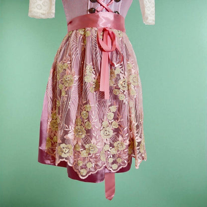 Pink Floral Lace Dirndl Dress Ingrid