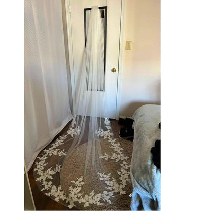 Extra Long Ivory Bridal Veil