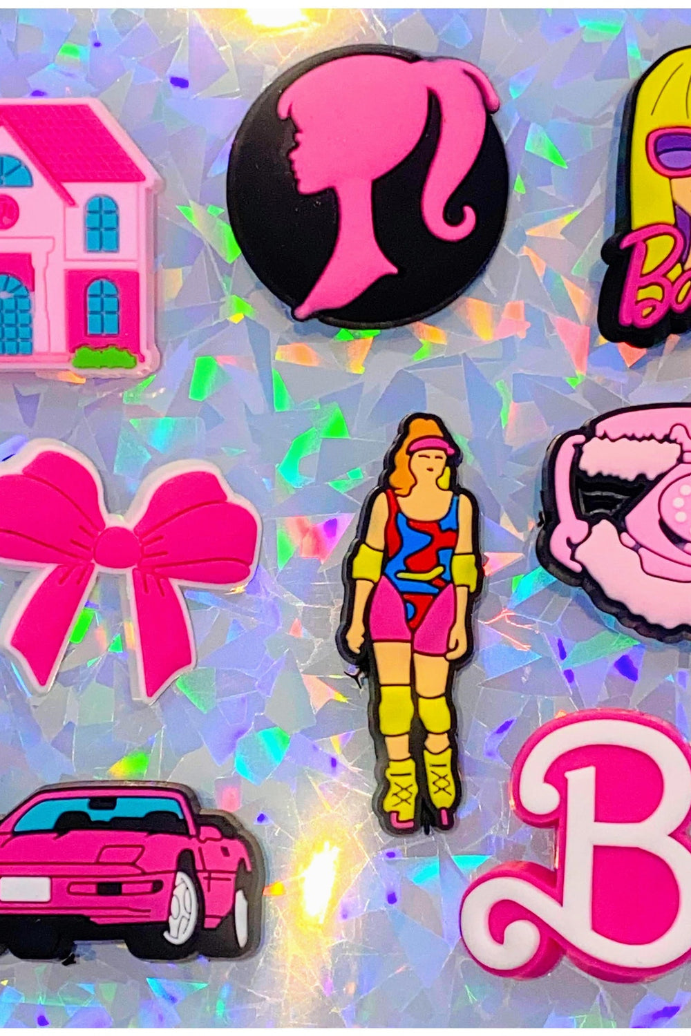 8 Pcs Barbie Movie Shoe Charms Set - Clog Sandal Decorations