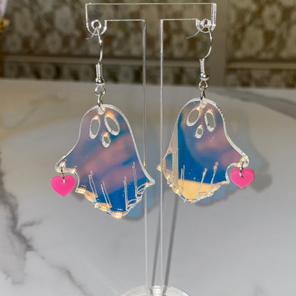 Iridescent Ghost Earrings