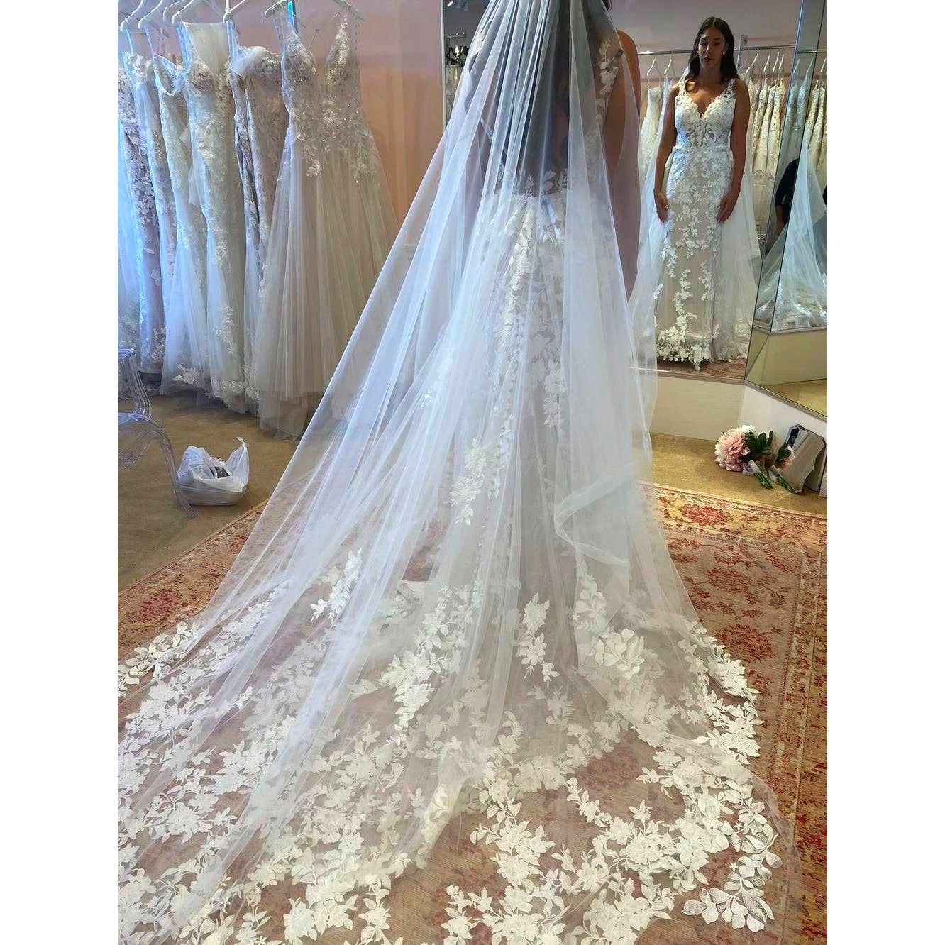 Extra Long Ivory Bridal Veil
