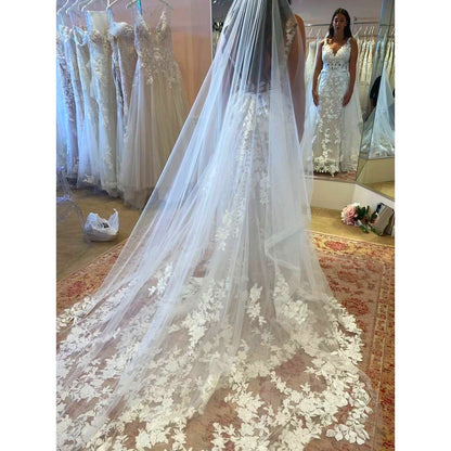 Extra Long Ivory Bridal Veil