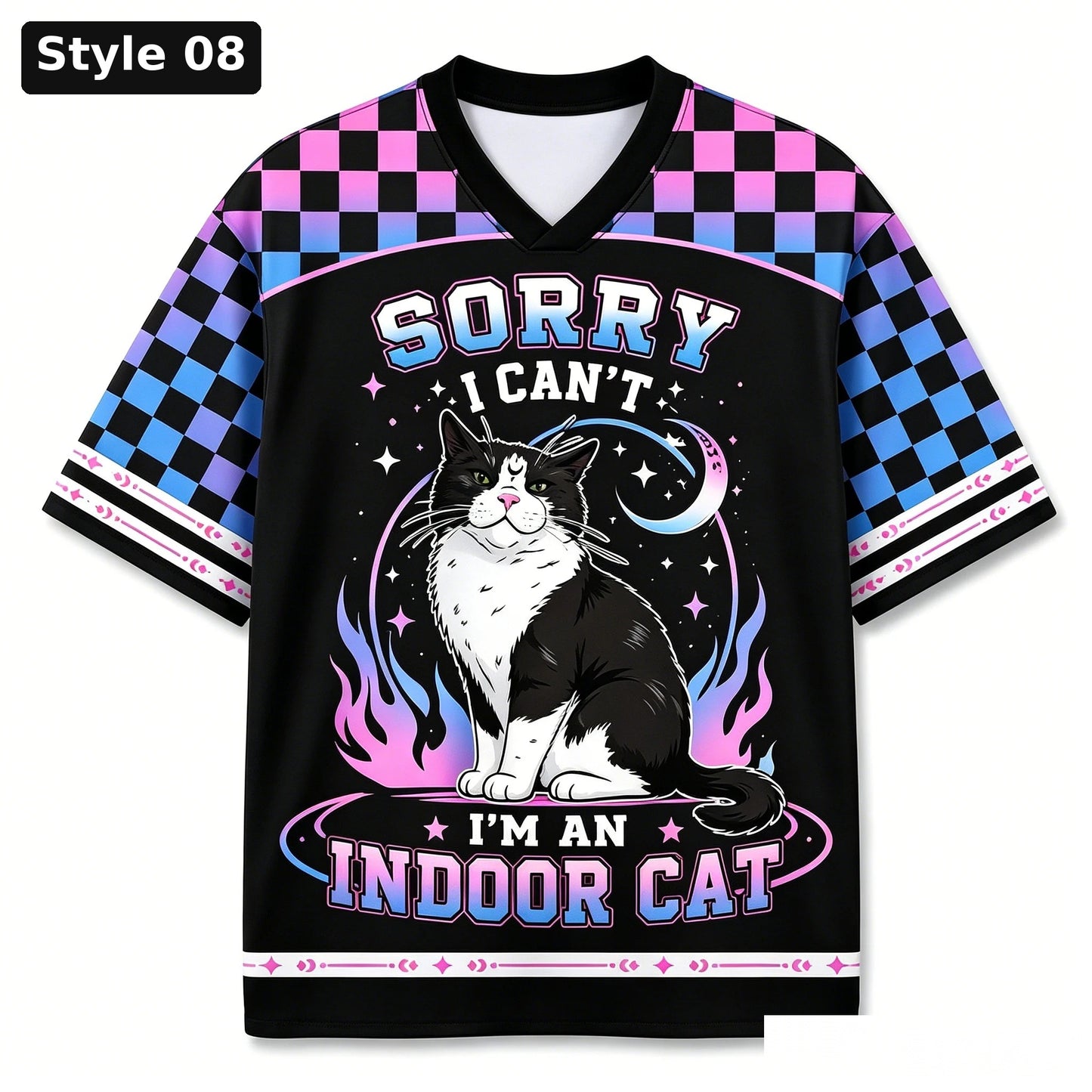 Style 08 indoor cat checkerboard jersey
