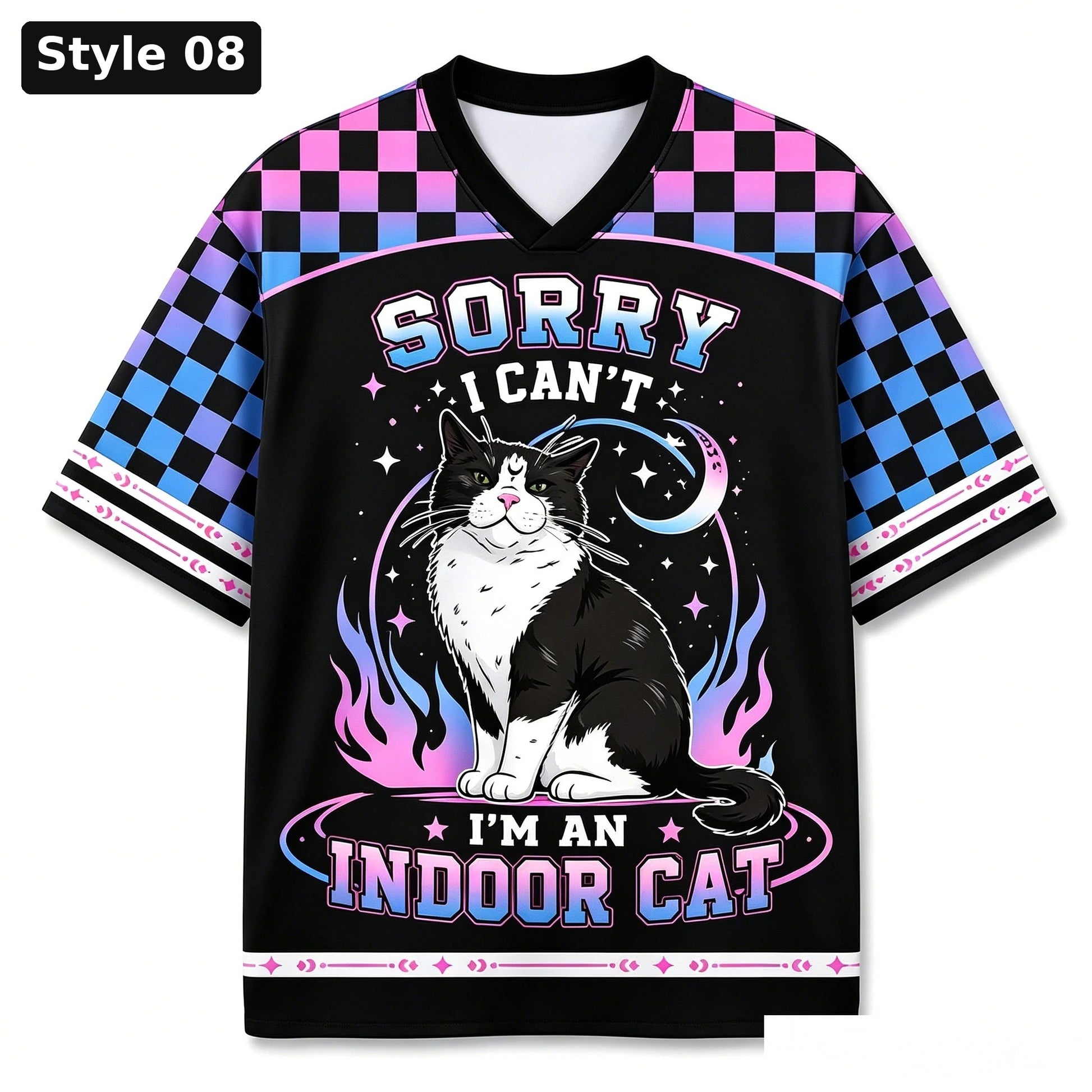 Indoor cat checkerboard jersey