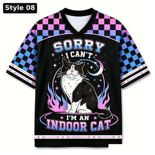 Indoor cat checkerboard jersey