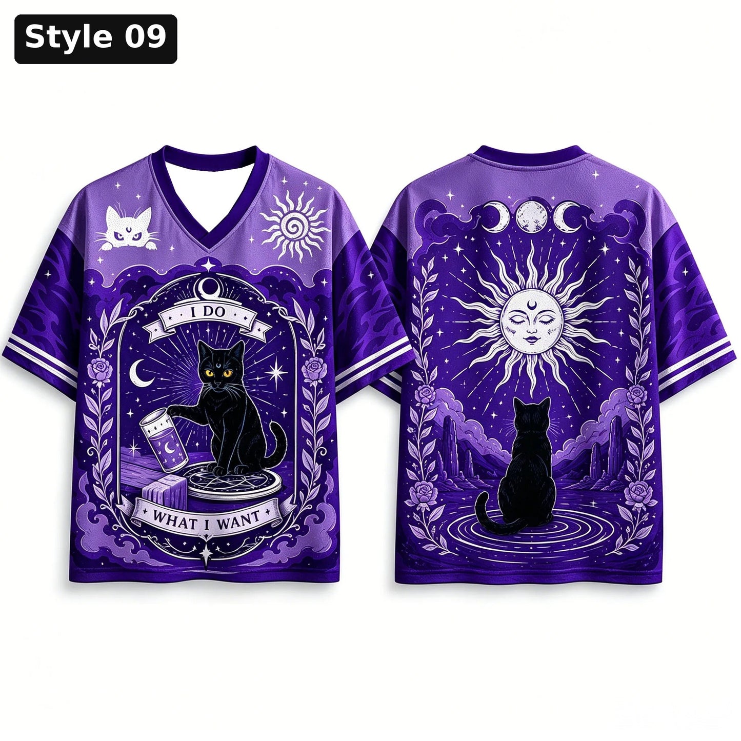 Style 09 celestial purple cat jersey