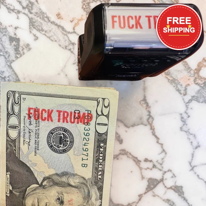 "Fuck Trump" Self-Inking Rubber Stamp - Anti-Trump Political Statement & Activism Office Supply